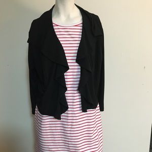 NWT East 5th Black Waterfall Short Jacket/Shrug Size XL